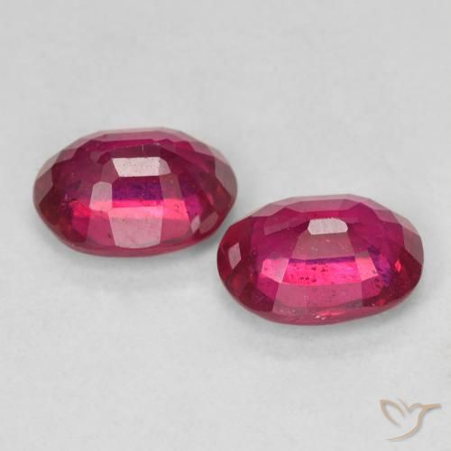 3.18 ct natürliche Hellrot Rubin-Edelsteine, Oval, VS