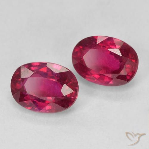 2.51 ct natürliche Hellrot Rubin-Edelsteine, Oval, VS