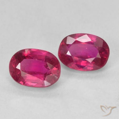 2.32 ct natürliche Hellrot Rubin-Edelsteine, Oval, VS