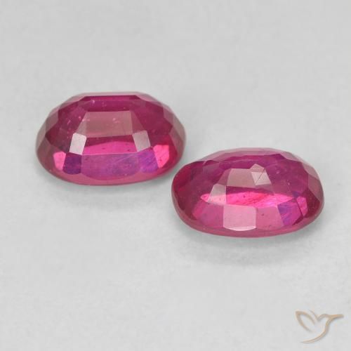 2.32 ct natürliche Hellrot Rubin-Edelsteine, Oval, VS