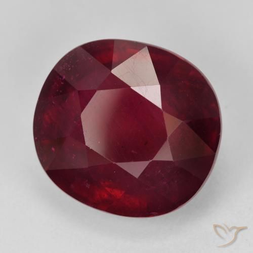 9,17 ctw natürlicher Weinrot Rubin, Oval, VVS-VS