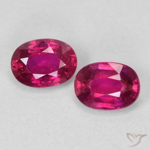 2.44ctw Natürlicher Mittelrot Rubin, Oval, VS
