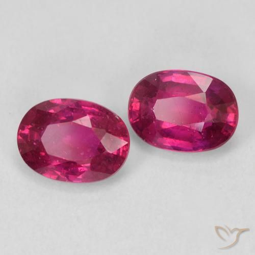 2.44 ct natürliche Mittelrot Rubin-Edelsteine, Oval, VS