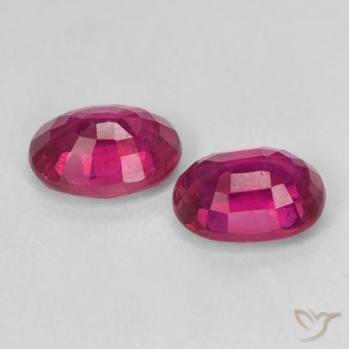 2.44 ct natürliche Mittelrot Rubin-Edelsteine, Oval, VS