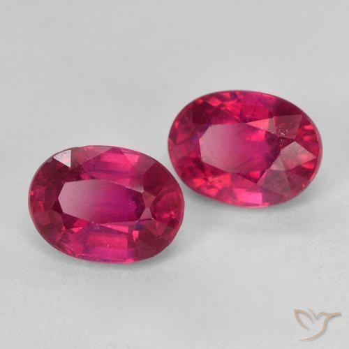 2.47 ct natürliche Tiefes rötliches Rosa Rubin-Edelsteine, Oval, VS