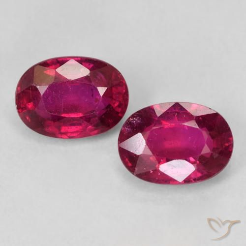 2.50ctw Natürlicher Rosaig-rot Rubin, Oval, VS