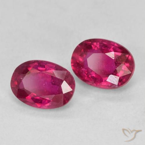 2.12 ct natürliche Hellrot Rubin-Edelsteine, Oval, VS
