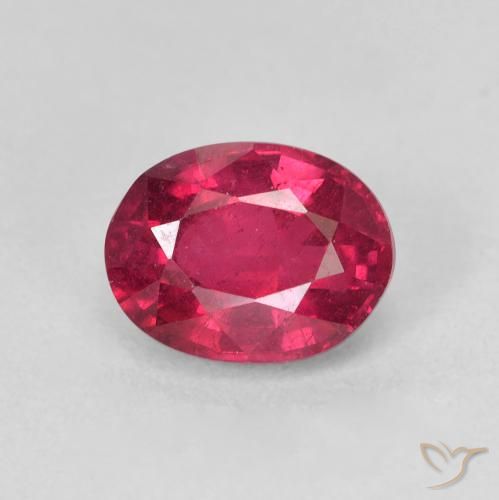 1.87ct Natürlicher Tiefes rötliches Rosa Rubin, Oval, VS