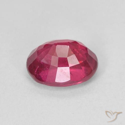9,17 ctw natürlicher Tiefes rötliches Rosa Rubin, Oval, VS