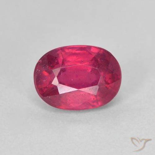 1.38ct Natürlicher Rosaig-rot Rubin, Oval, VS