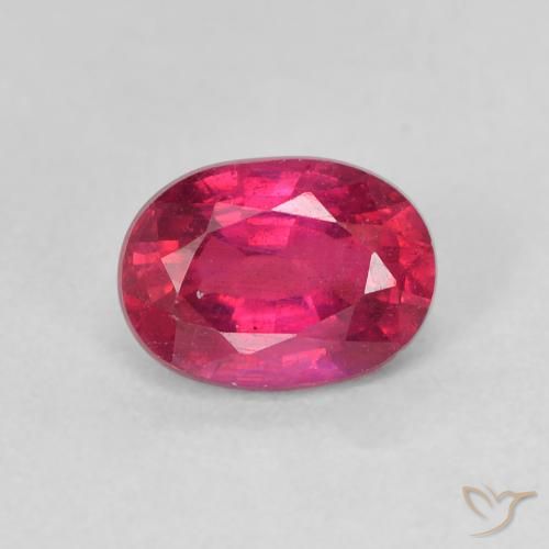 1.35ct Natürlicher Hellrot Rubin, Oval, VS