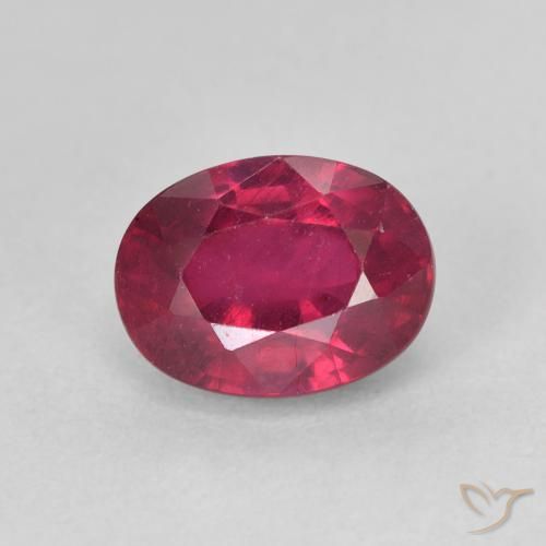 2.38ct Natürlicher Medium Dark-Red Rubin, Oval, VS