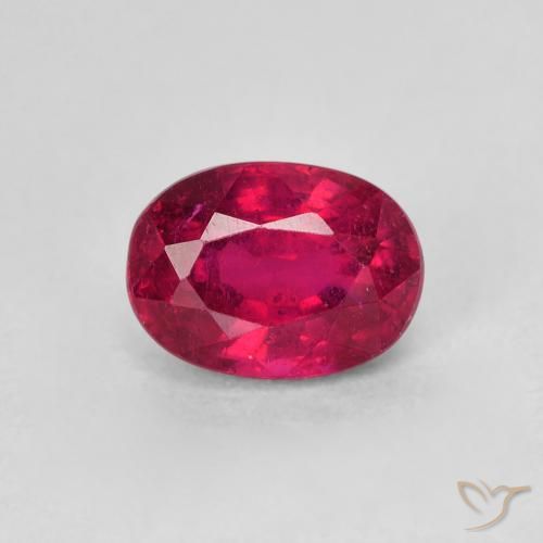 1.43ct Natürlicher Tiefes rötliches Rosa Rubin, Oval, VS