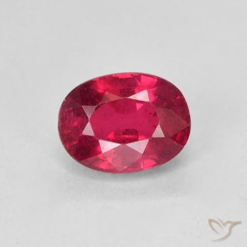 1.50ct Natürlicher Mittelrot Rubin, Oval, VS