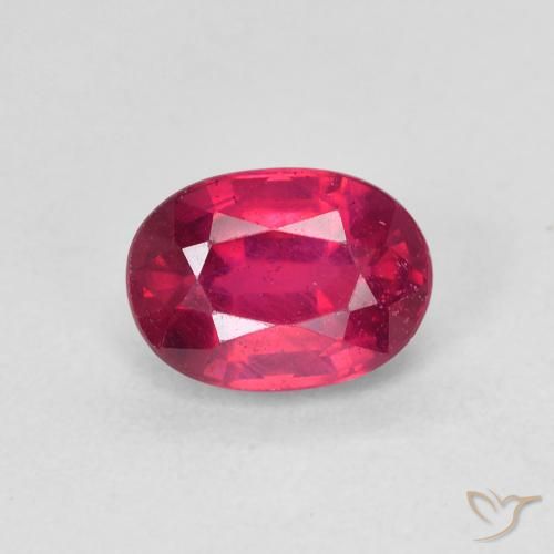 1.38ct Natürlicher Medium Dark-Red Rubin, Oval, VS
