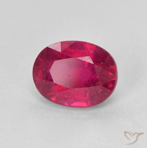 2.00ct Natürlicher Medium Dark-Red Rubin, Oval, VS