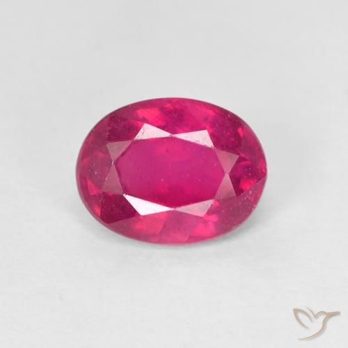1.54ct Natürlicher Hellrot Rubin, Oval, VS