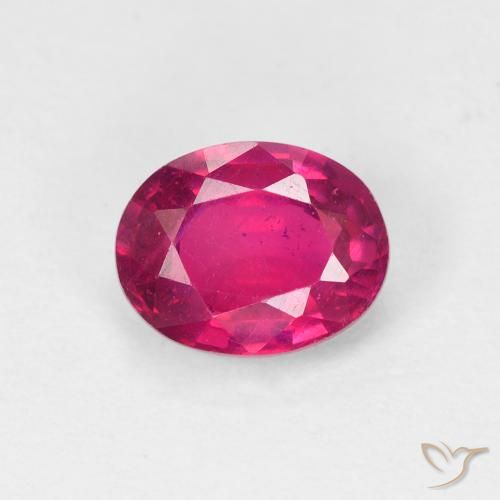 1.60ct Natürlicher Hellrot Rubin, Oval, VS