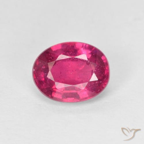 1.56ct Natürlicher Hellrot Rubin, Oval, VS, Photo A