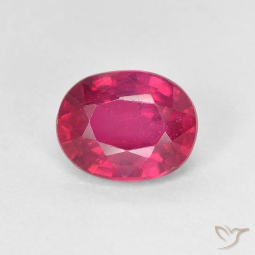 1.86ct Natürlicher Hellrot Rubin, Oval, VS