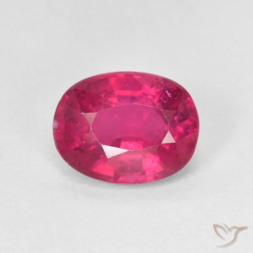 1.86ct Natürlicher Hellrot Rubin, Oval, VS