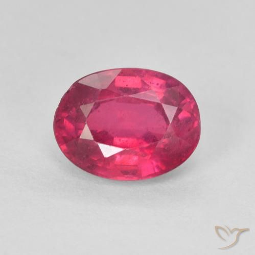 1.86ct Natürlicher Hellrot Rubin, Oval, VS-SI, Photo A