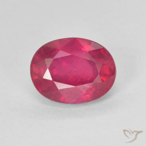1.98ct Natürlicher Hellrot Rubin, Oval, VS
