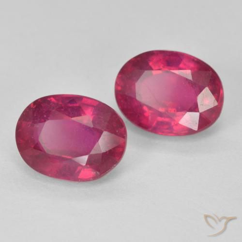 3.56 ct natürliche Hellrot Rubin-Edelsteine, Oval, VS