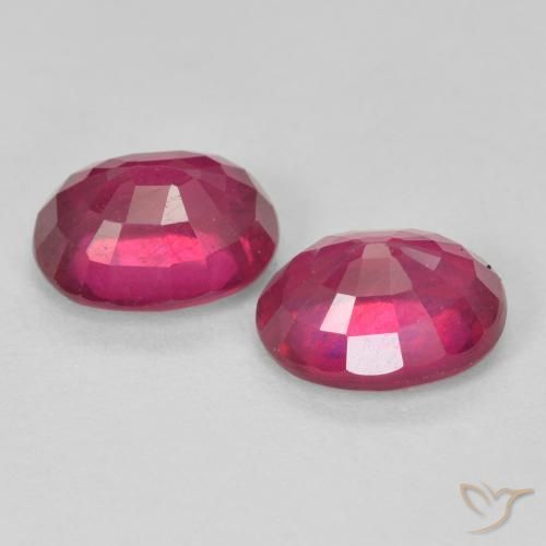 3.56 ct natürliche Hellrot Rubin-Edelsteine, Oval, VS