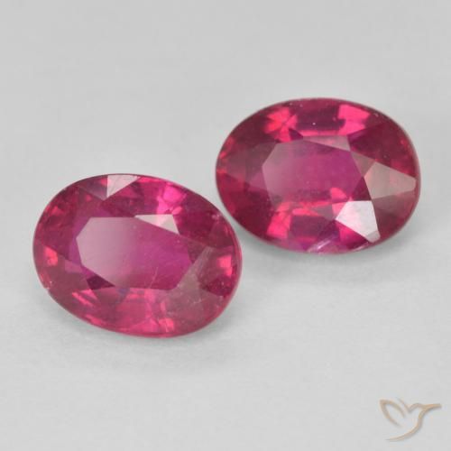 3.44 ct natürliche Hellrot Rubin-Edelsteine, Oval, VS