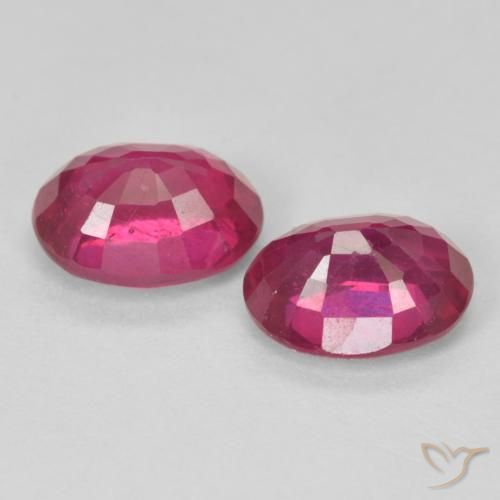 3.44 ct natürliche Hellrot Rubin-Edelsteine, Oval, VS