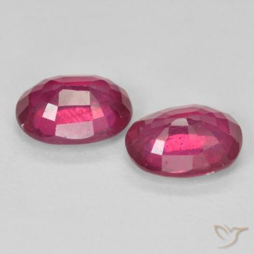3.18 ct natürliche Hellrot Rubin-Edelsteine, Oval, VS