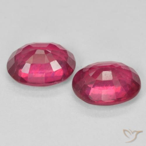 3.53 ct natürliche Rosaig-rot Rubin-Edelsteine, Oval, VS