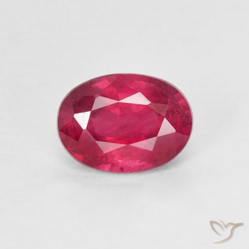 1.31ct Natürlicher Rosaig-rot Rubin, Oval, VS