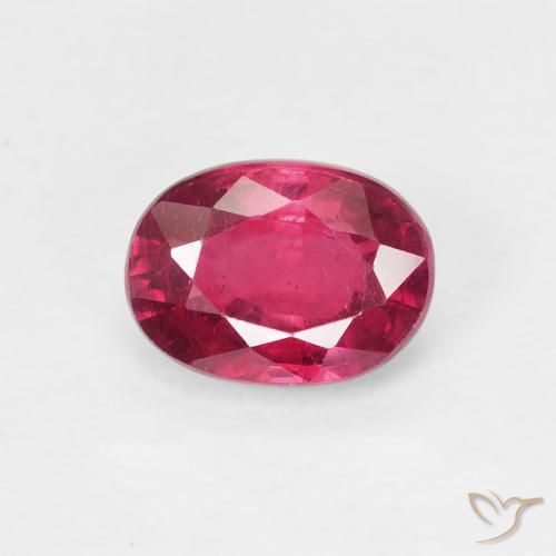 1.32ct Natürlicher Medium Dark-Red Rubin, Oval, VS
