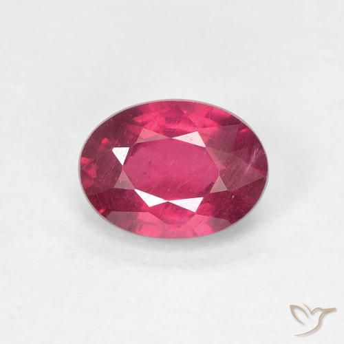 1.19ct Natürlicher Medium Dark-Red Rubin, Oval, VS