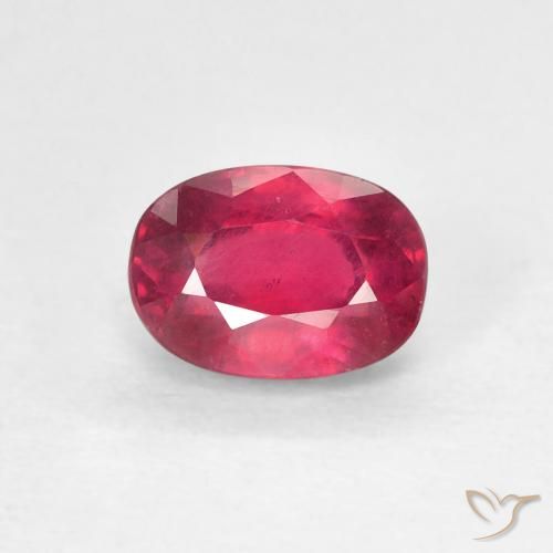 1.33ct Natürlicher Medium Dark-Red Rubin, Oval, VS