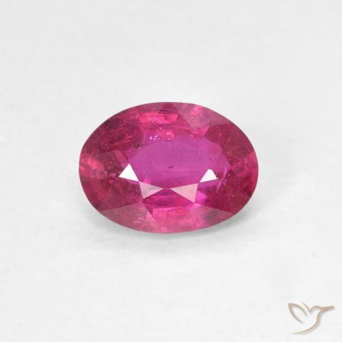 0.96ct Natürlicher Hellrot Rubin, Oval, VS