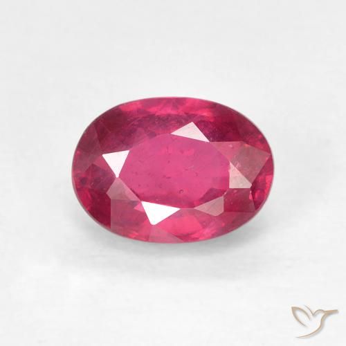 1.27ct Natürlicher Rosaig-rot Rubin, Oval, VS