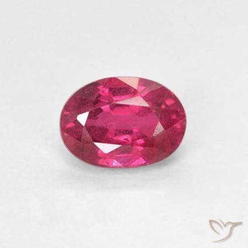 1.10ct Natürlicher Rosaig-rot Rubin, Oval, VS
