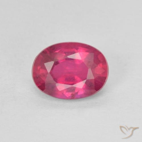 1.14ct Natürlicher Hellrot Rubin, Oval, VS