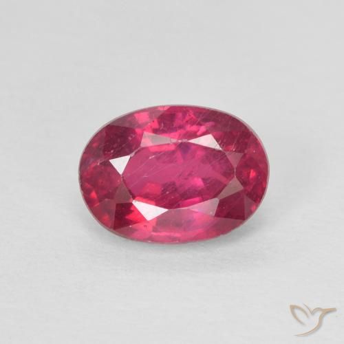 1.20ct Natürlicher Hellrot Rubin, Oval, VS-SI
