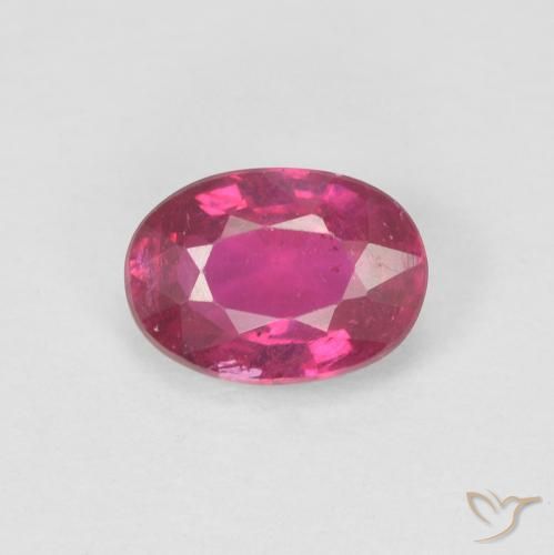 0.99ct Natürlicher Hellrot Rubin, Oval, VS-SI