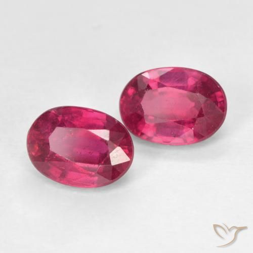 2.19 ct natürliche Rosaig-rot Rubin-Edelsteine, Oval, VS