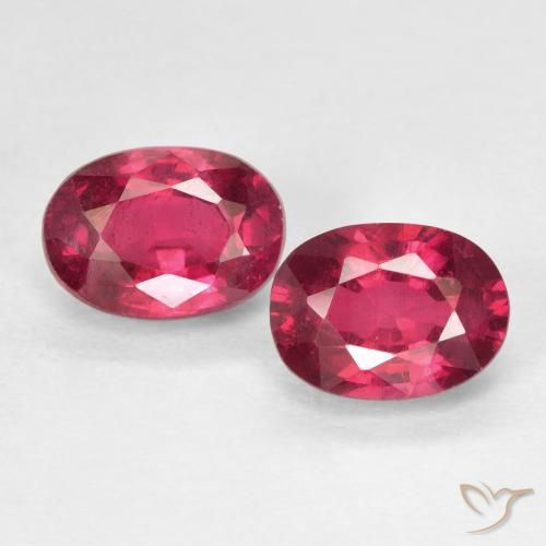 2.61ctw Natürlicher Rosaig-rot Rubin, Oval, VS