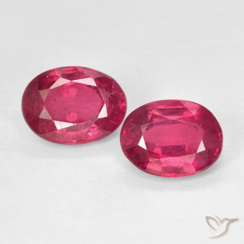 2.10ctw Natürlicher Tiefes rötliches Rosa Rubin, Oval, VS