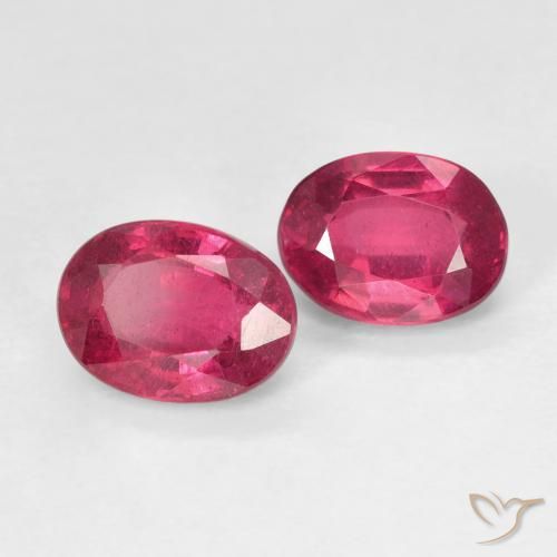 2.10 ct natürliche Tiefes rötliches Rosa Rubin-Edelsteine, Oval, VS