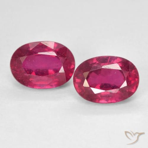 2.75ctw Natürlicher Tiefes rötliches Rosa Rubin, Oval, VS