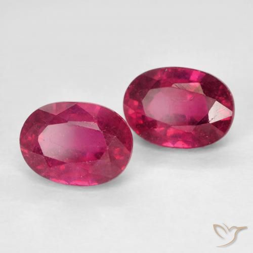 2.75 ct natürliche Tiefes rötliches Rosa Rubin-Edelsteine, Oval, VS