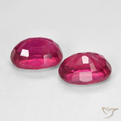 2.75 ct natürliche Tiefes rötliches Rosa Rubin-Edelsteine, Oval, VS